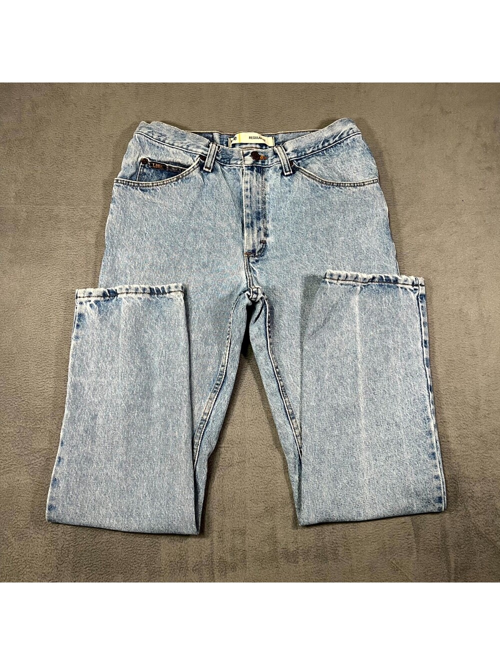 Lee Jeans Blue Mens 32x32 Regular Fit Straight Leg Acid Wash Denim Y2K Retro